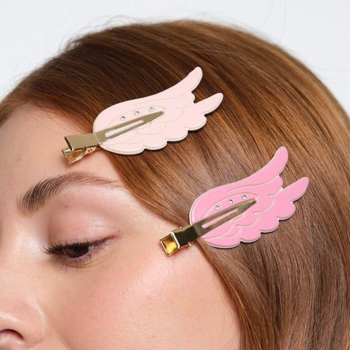 Angel hair clips x2