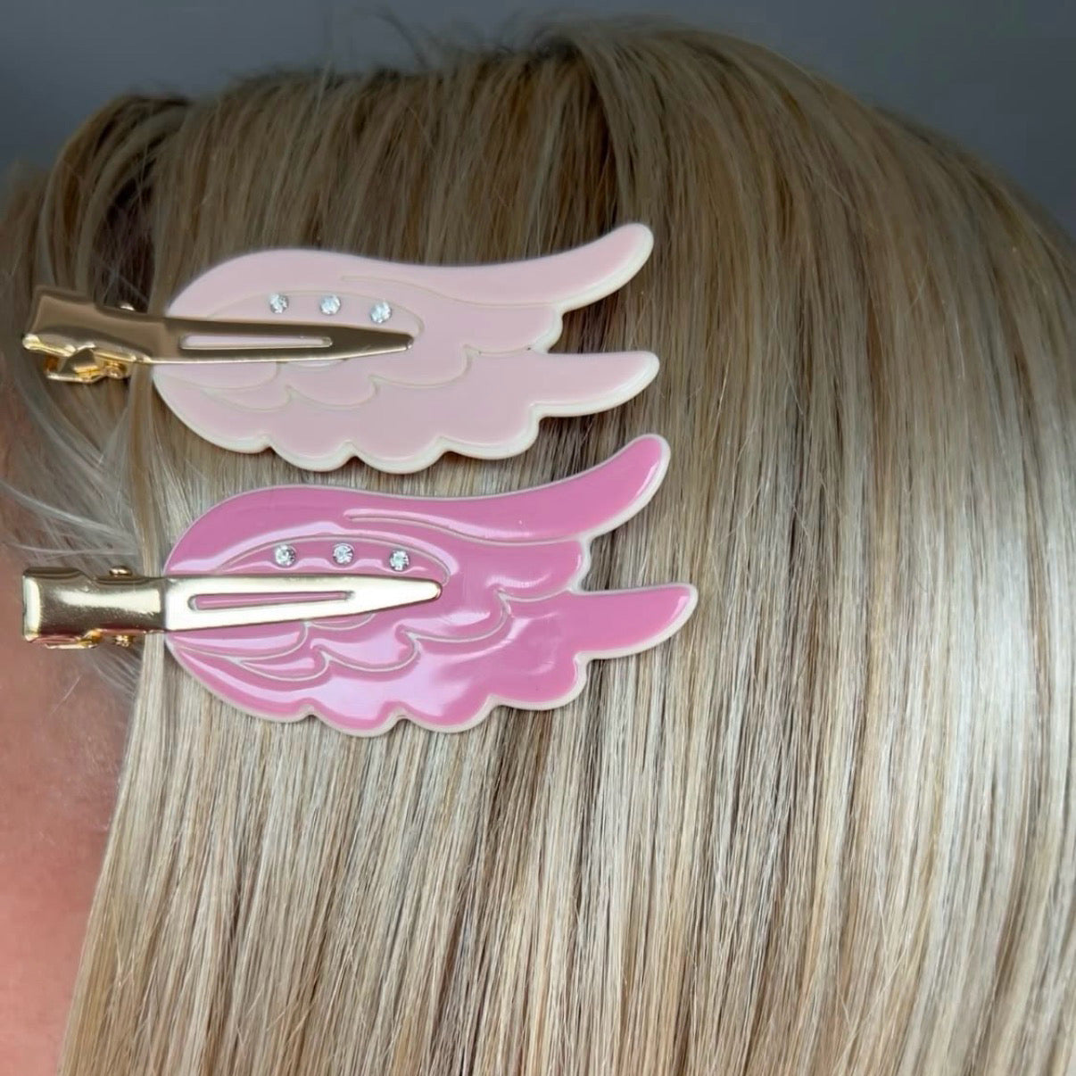 Angel hair clips x2